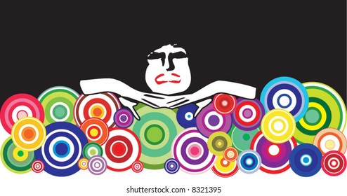 Smile with color circles