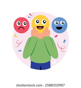 Smile Concepts Style illustrations. EPS 10 File stock illustration