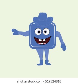 smile cowboy Icon Vector Illustration