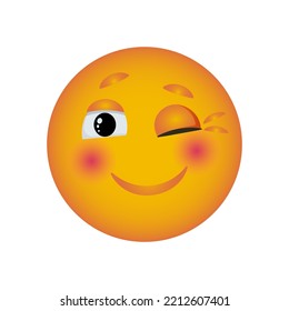 Smile cries big tears. Emoji reactions to messages for social networks. Vector smiley.