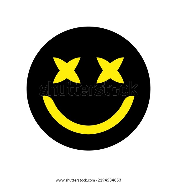 Smile Crossed Eyes Dizzy Face Smiling Stock Vector (Royalty Free ...