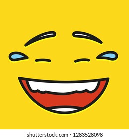 Smile Crying Icon Template Design Smile Stock Vector (Royalty Free ...