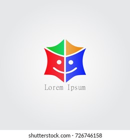 Smile cube logo