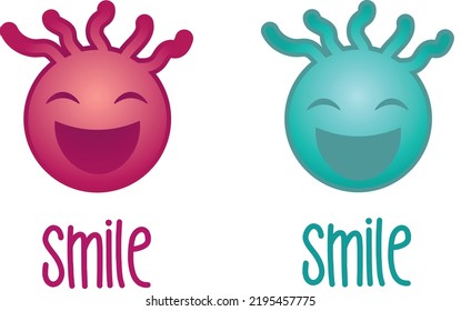 Smile Curly Emoji Vector Face Item