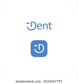 smile D letter dental logo