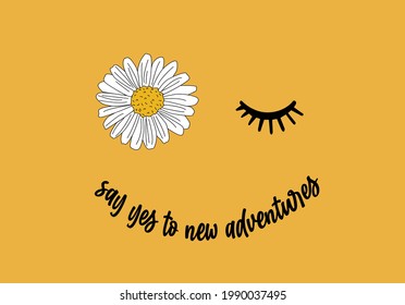 smile daisy vector art design