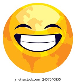 smile day emoticon isolated design