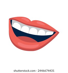 smile day happy mouth isolated design