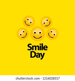 Smile Day Vector Template Design Illustration