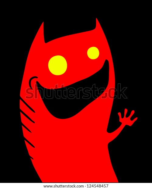 Smile Demon Stock Vector Royalty Free 124548457