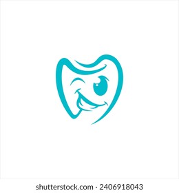 Smile Dental Logo, Kids Tooth dental logo, Dental Care Logo Inspiration Vector