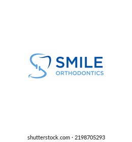 Smile Dental Orthodontic Logo  Design Vector