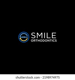 Smile Dental Orthodontic Logo Design Vector