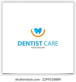 smile dentist service tooth orthodontic logo premium elegant template vector eps 10