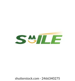 Smile design logo text template simple