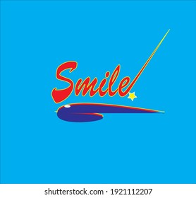 smile design vector blue background
