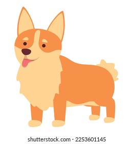 Smile dog icon cartoon vector. Cute corgi. Funny pet