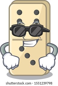 Smile domino character isolated in vector super cool