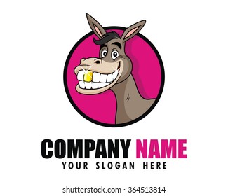 Smile Donkey Image Logo