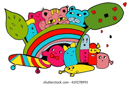 Smile Doodles Vector