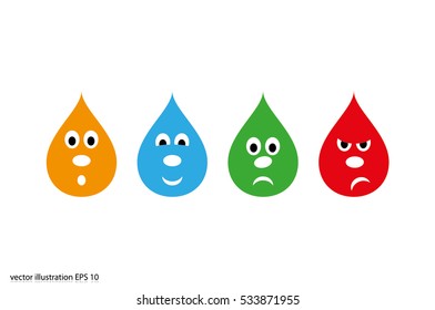 smile drops set icon.