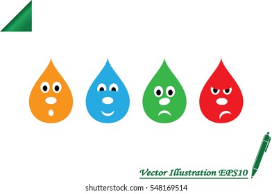 smile drops set icon