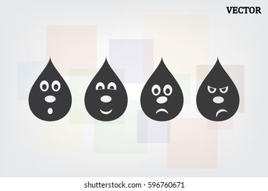 smile drops set icon