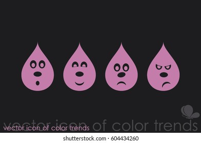 smile drops set icon