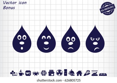 smile drops set icon