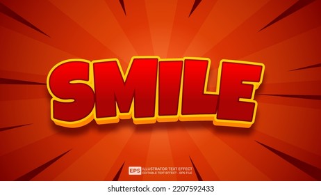 Smile editable text effect font