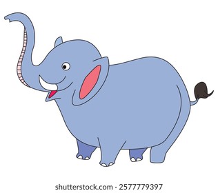 A smile elephant vector illustration