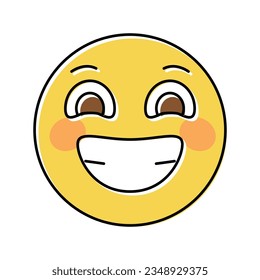 smile emoji color icon vector. smile emoji sign. isolated symbol illustration