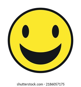 Smile Emoji Color Stroke. High quality vector