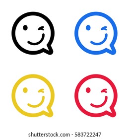 smile emoji emoticon dialogue icon vector illustration