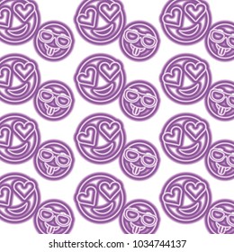 smile emoji faces happy tongue out hearts eyes pattern