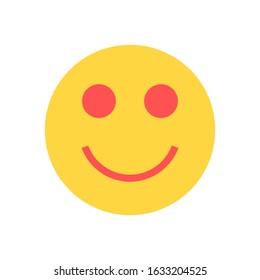 smile emoji flat vector icon - ui icon vector