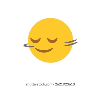 sorriso cabeça emoji balançando vetor ilustração símbolo emoji ícone ícone de sinal plano design