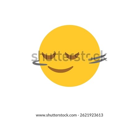 smile emoji head shaking vector illustration emoji symbol sign icon flat design