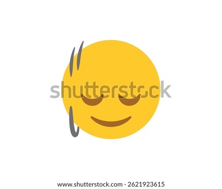 smile emoji head shaking vector illustration emoji symbol sign icon flat design