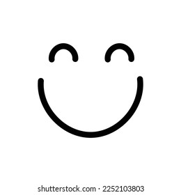 Smile emoji icon design template isolated