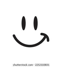 Smile emoji icon design template isolated