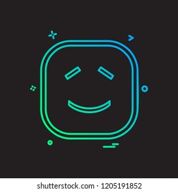 Smile emoji icon design vector