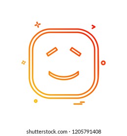 Smile emoji icon design vector