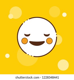 Smile emoji icon design vector