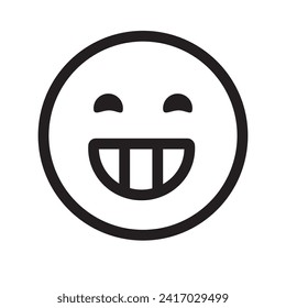 Smile emoji icon. Smile face emoticon icon. Rating emoji vector illustration