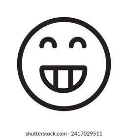 Smile emoji icon. Smile face emoticon icon. Rating emoji vector illustration