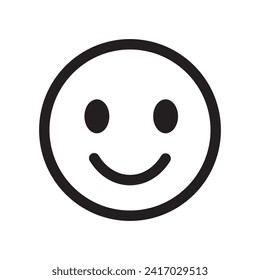 Smile emoji icon. Smile face emoticon icon. Rating emoji vector illustration