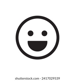 Smile emoji icon. Smile face emoticon icon. Rating emoji vector illustration