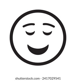 Smile emoji icon. Smile face emoticon icon. Rating emoji vector illustration