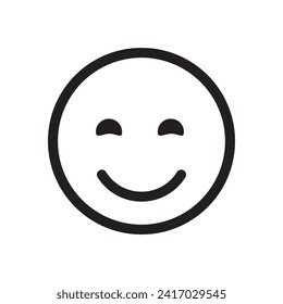 Smile emoji icon. Smile face emoticon icon. Rating emoji vector illustration